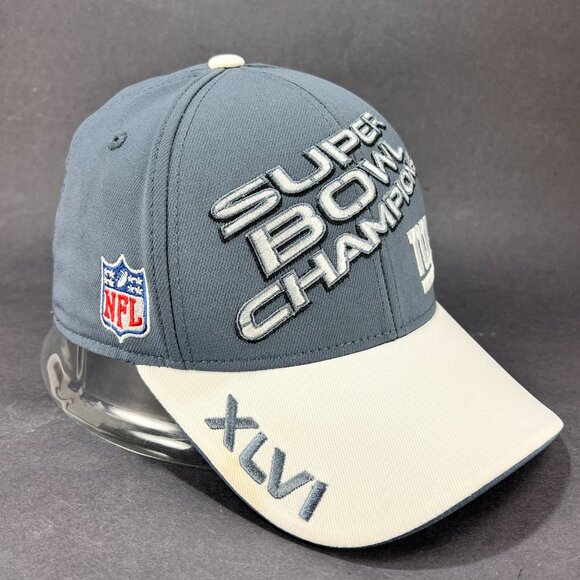 New York Giants NFL Fitted OSFA Cap Hat Reebok Gray Super Bowl Football Mens - Picture 6 of 16